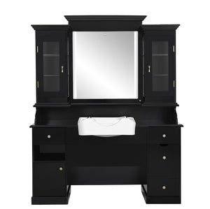 Mohegan LED Lighted Barber Station