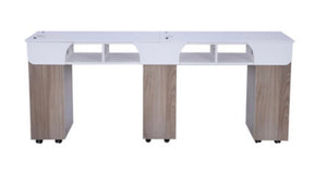 Seneca Double Manicure Table W/ Vent