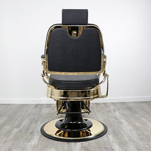 Black and Gold Barber Chair