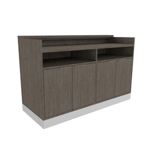 NICO RECEPTION DESK WITH LED ACCENT LIGHT AND ACCENT TOE KICK
