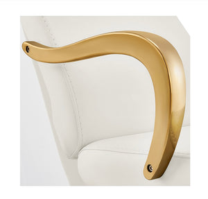 Beckman Gold Shampoo Salon Chair with Basin and Adjustable Seat