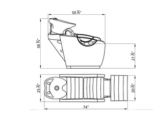 Bella V Reclining Massage Backwash