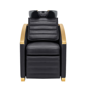 Bella V Gold Reclining Salon Massage Chairs and Backwash Units