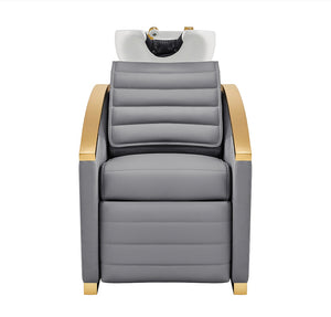 Bella V Gold Reclining Salon Massage Chairs and Backwash Units