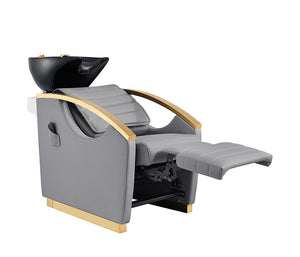 Bella V Gold Reclining Salon Massage Chairs and Backwash Units