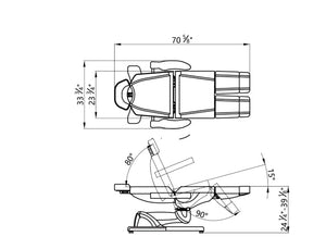 Libra II with Split Legs Medical Electric Procedure Chair-5 Motors