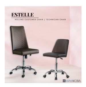 Estelle Customer Chair & Technician Stool Set