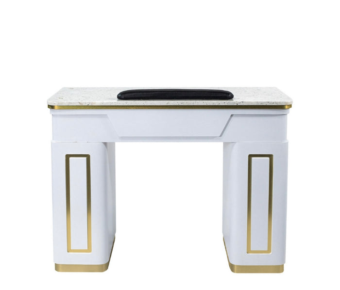 Napa Manicure Table White/Gold