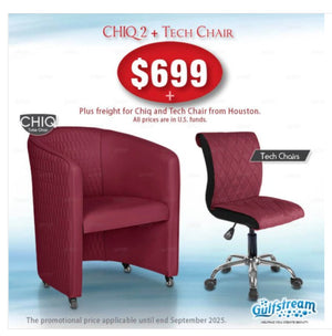 CHIQ 2 QUILTED CHAIR AND TECH STOOL