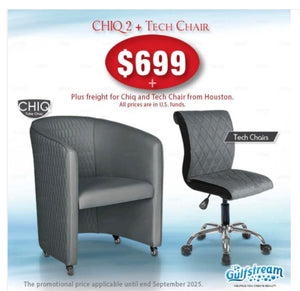 CHIQ 2 QUILTED CHAIR AND TECH STOOL