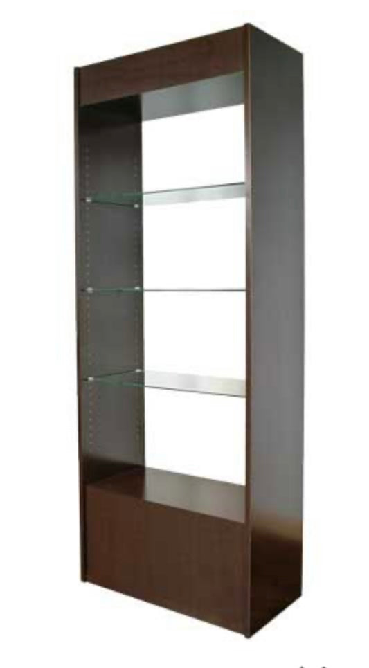Java Free-Standing Retail Display w/ Glass Shelves