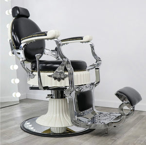 Black and best sale white barber chair