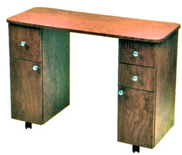 Manicure Table With Double Storage Drawers