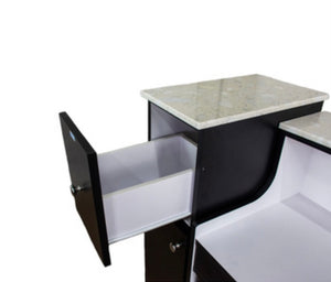 Sonoma II Reception Table with Dislpay (Black)