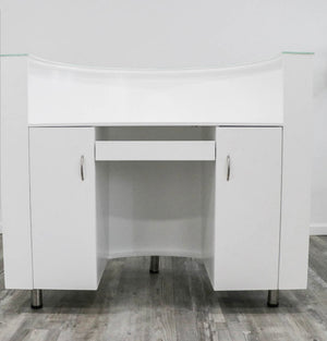 White Glam Reception Desk