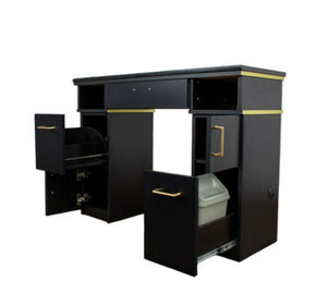 Sonoma II Manicure Table (Black/Gold)