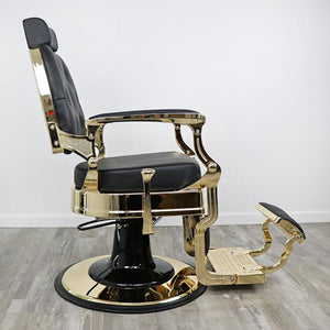 Black and Gold Barber Chair